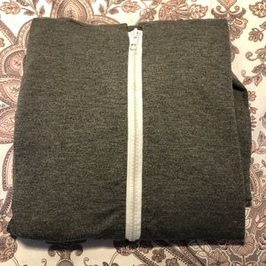 thin gray semi cropped sweater